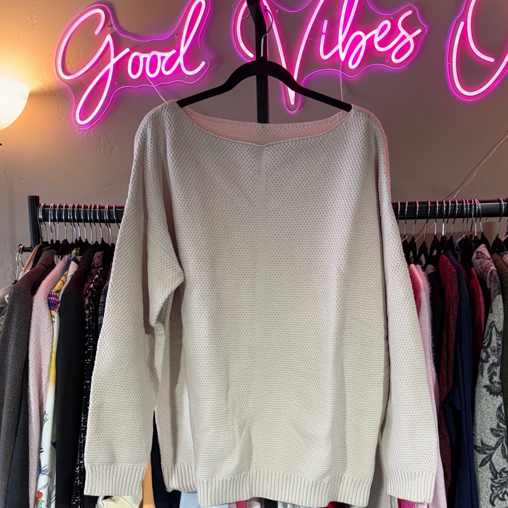 Chic Cream Knit Sweater